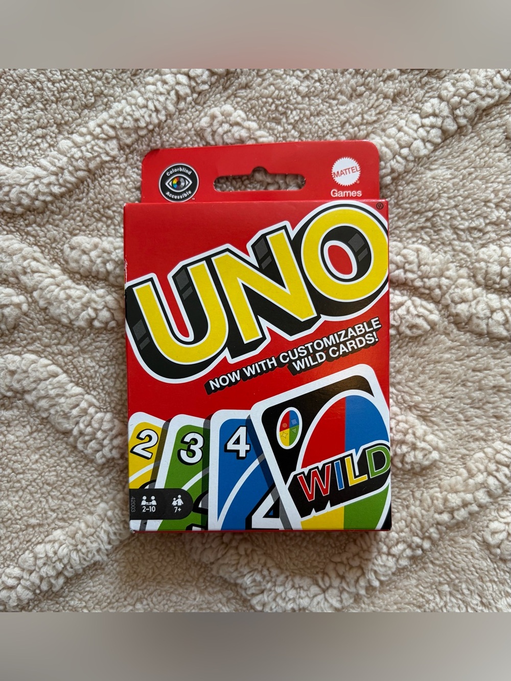 UNO Card Game W/ Customizable Wild Cards For Kids & Family Game Night